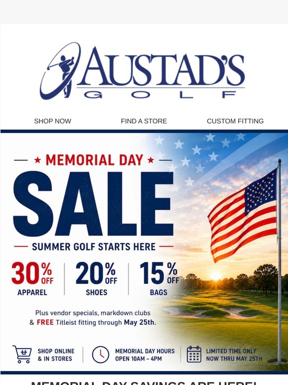 😎Memorial Day Sale Starts Now 🇺🇸 | Save 30% on Apparel
