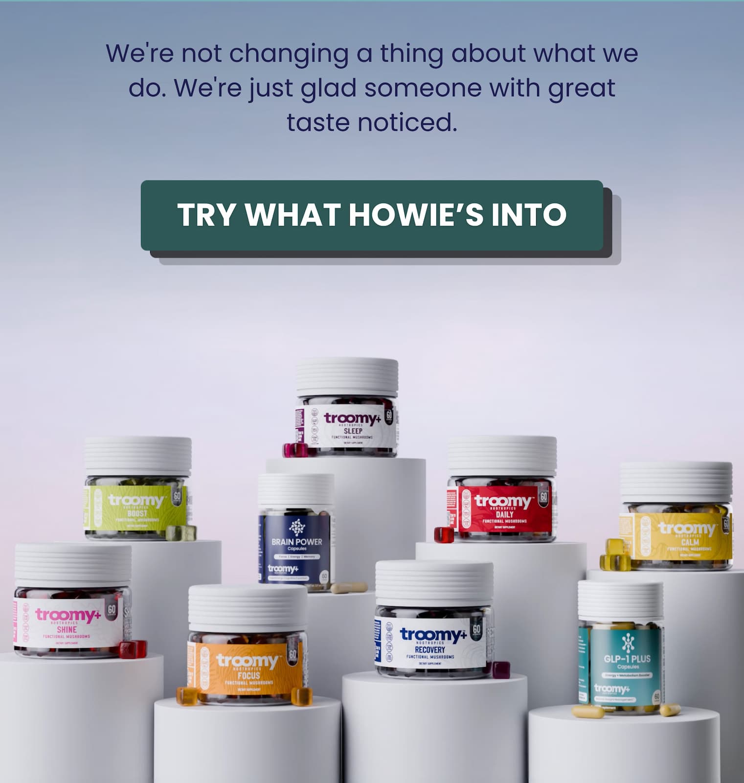 Howie Mandel - America's Got Talent - Celebrity Endorsement - Troomy Nootropics - Functional Mushrooms - Nootropics - Lion's Mane - Troomy Nootropics in Whittier, CA