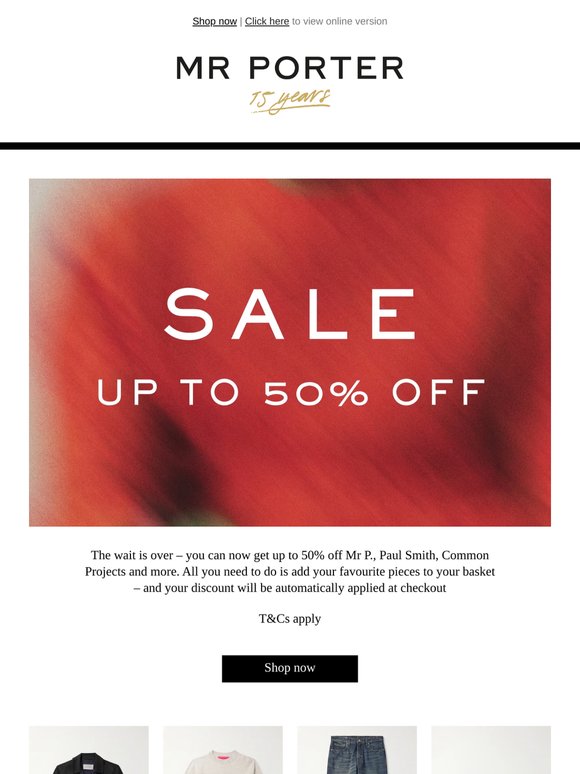 The Sale is live