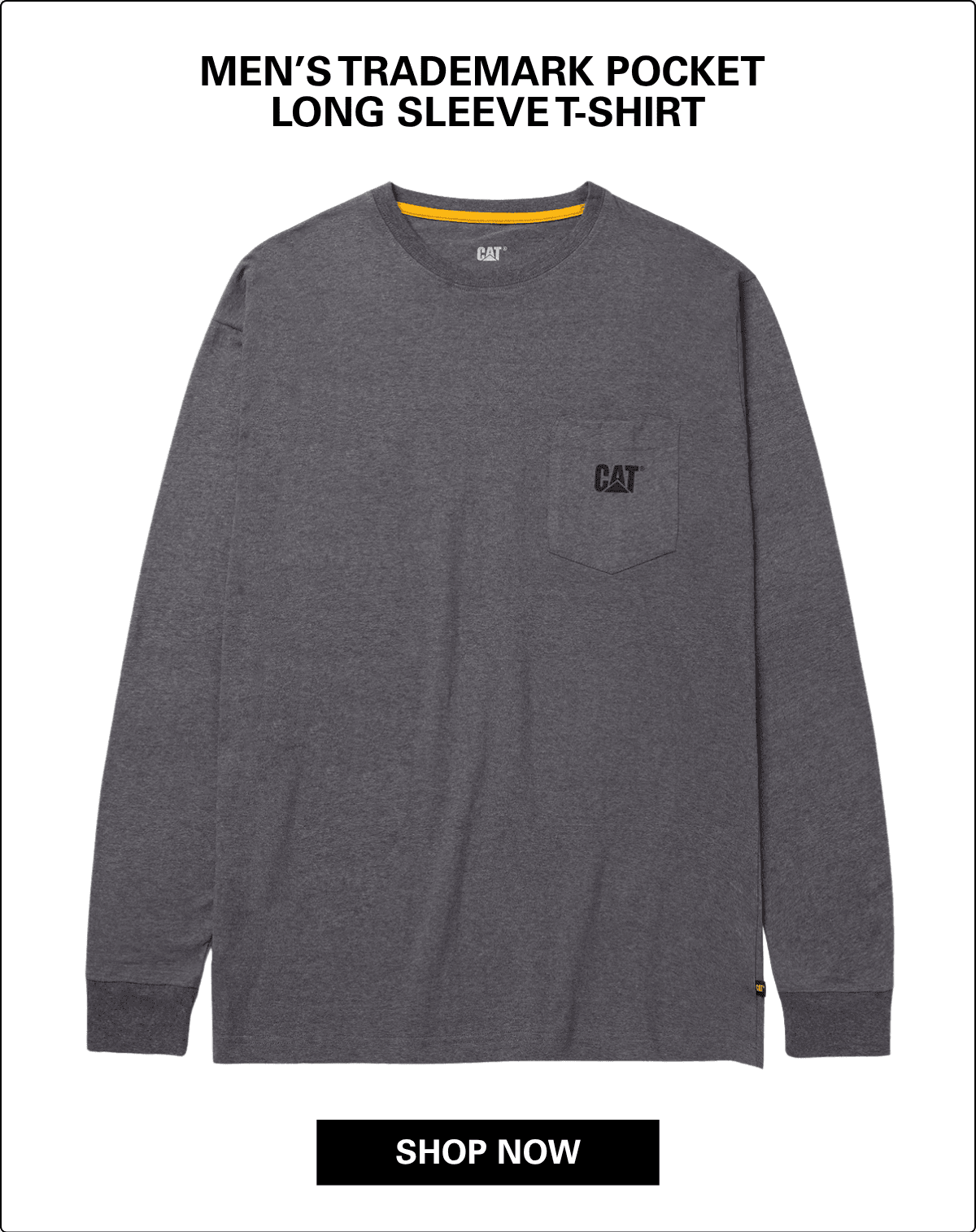 MEN'S TRADEMARK POCKET LONG SLEEVE T-SHIRT