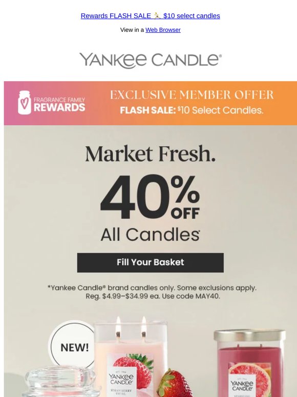 Berry Good Deals 🍓 40% Off Fresh Candle Picks