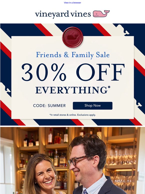 30% Off SITEWIDE—Friends & Family Sale
