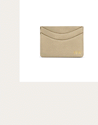 Alba Suedette Card Holder in Desert Sand