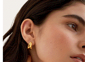 Molten Luxe Waterproof Gold Hoop Earrings