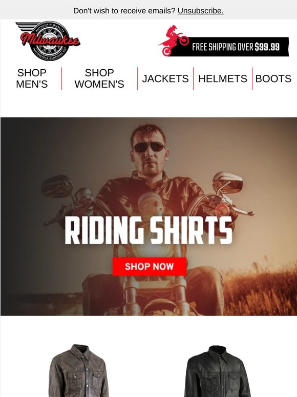 Hit the Road with Leather Riding Shirts 🔥