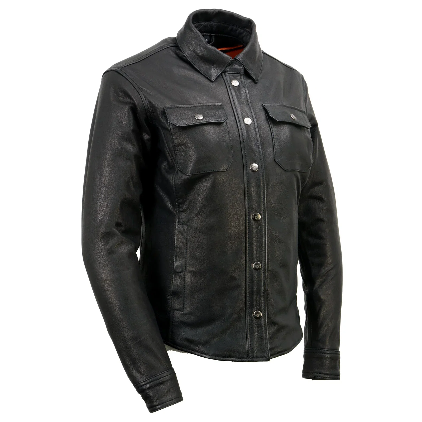 Image of Milwaukee Leather MLL2600 Women's Black Premium Leather Shirt Style Jacket w/ Removable Liner