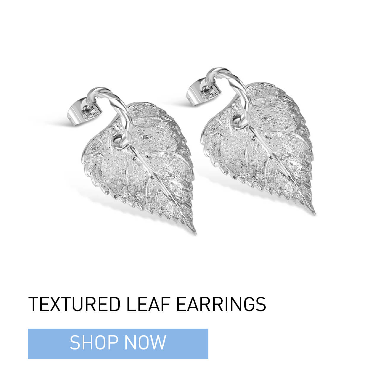 Textured Leaf Earrings