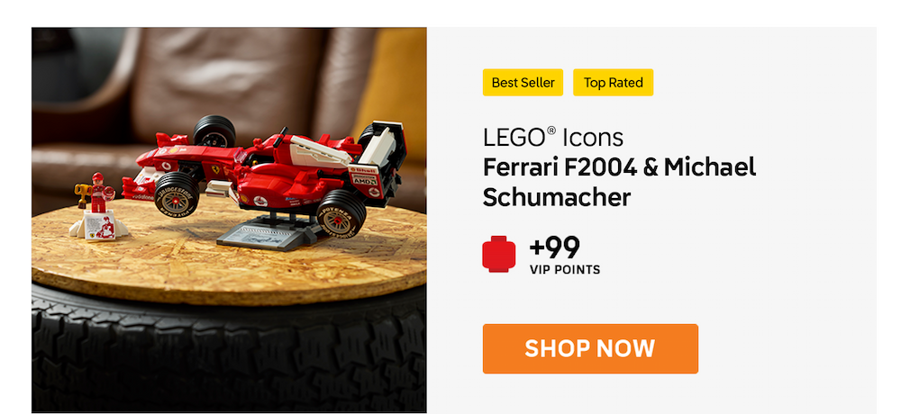 LEGO® Icons Ferrari F2004 & Michael Schumacher