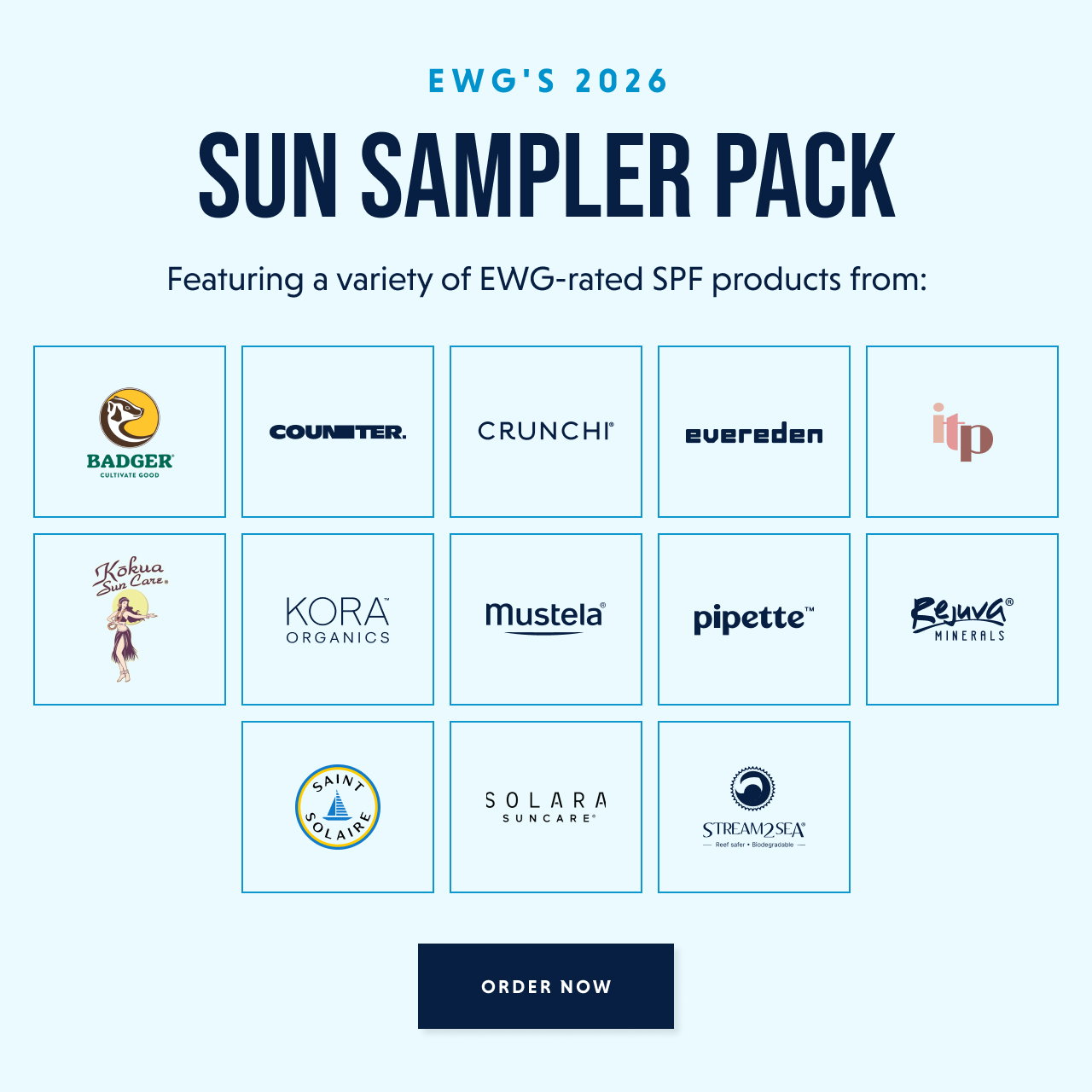 EWG's Sun Sampler Pack - ORDER NOW