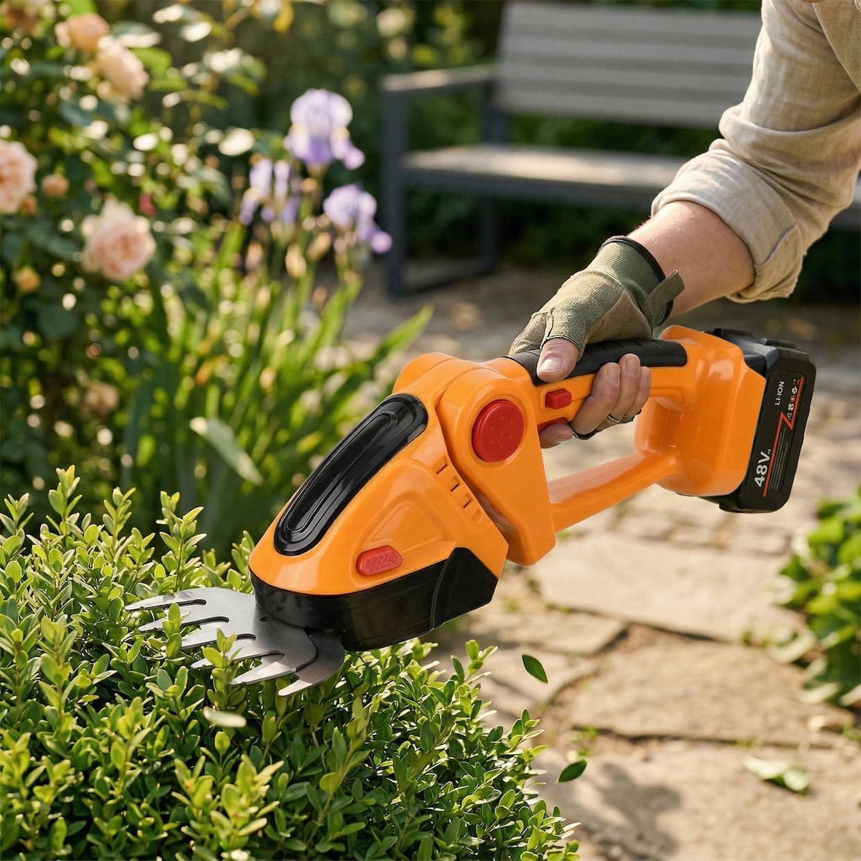 Cordless High-Power Grass Shear 390W Electric Shrub Trimmer