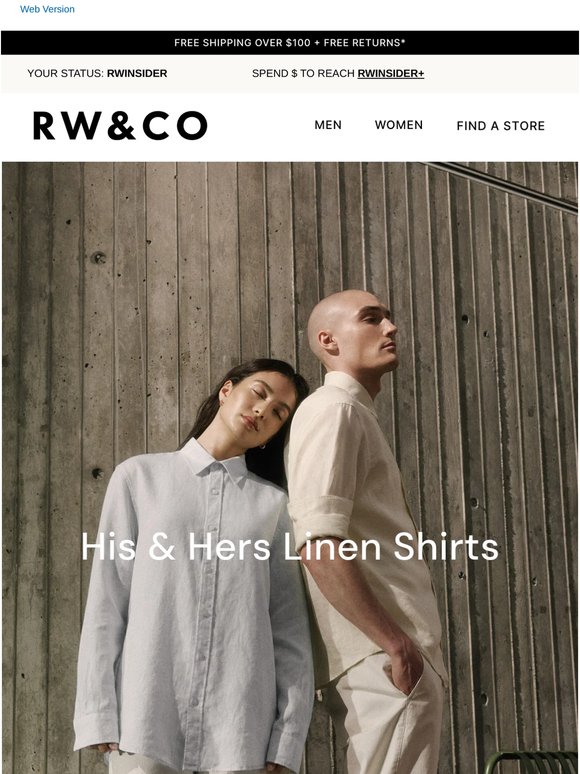 The shirt you'll both borrow
