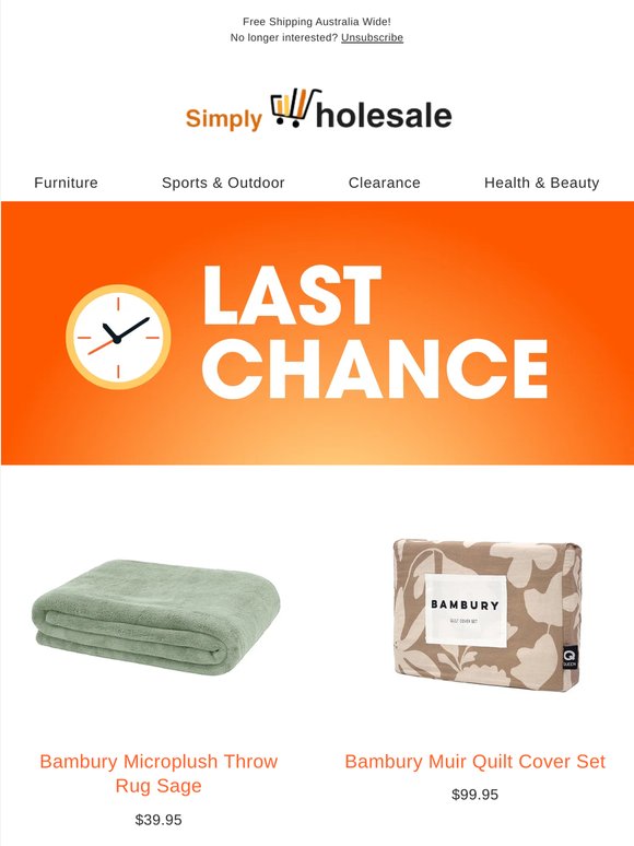 Time to Save on New Clearance Items!