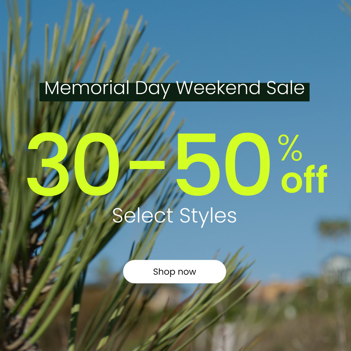 Memorial Day Weekend Sale [Shop now]