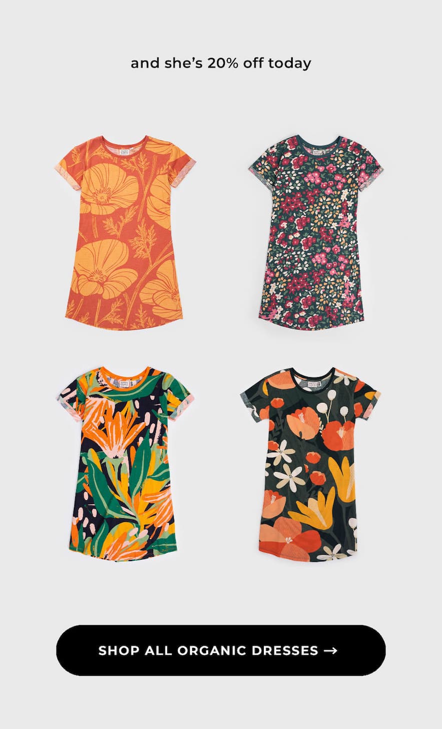 shop all organic dresses