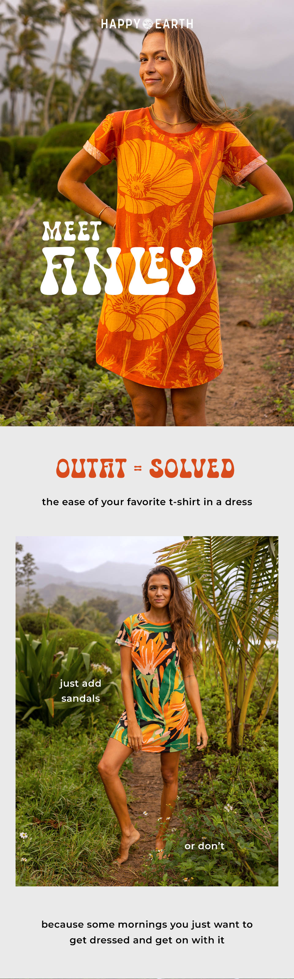 Meet Finley - the ease of your favorite t-shirt in a dress