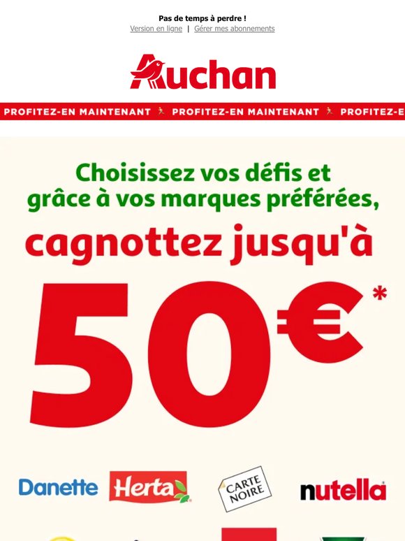 Ne laissez pas filer vos 50 €, — !
