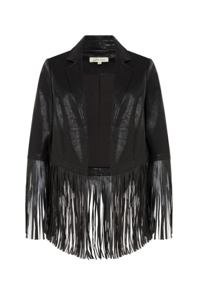 Jagger Fringed Faux Leather Jacket