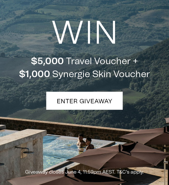 WIN $5,000 travel voucher + $1,00 Synergie Skin Voucher