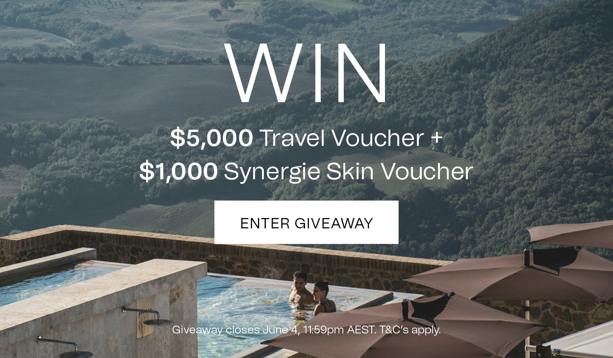 WIN $5,000 travel voucher + $1,00 Synergie Skin Voucher
