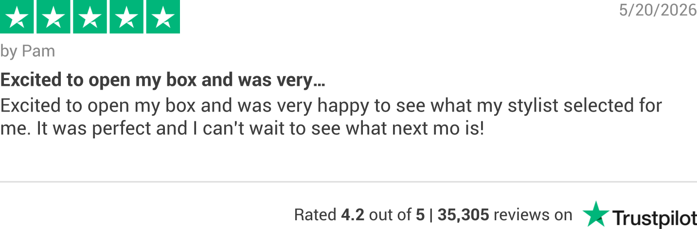 Trustpilot rating banner