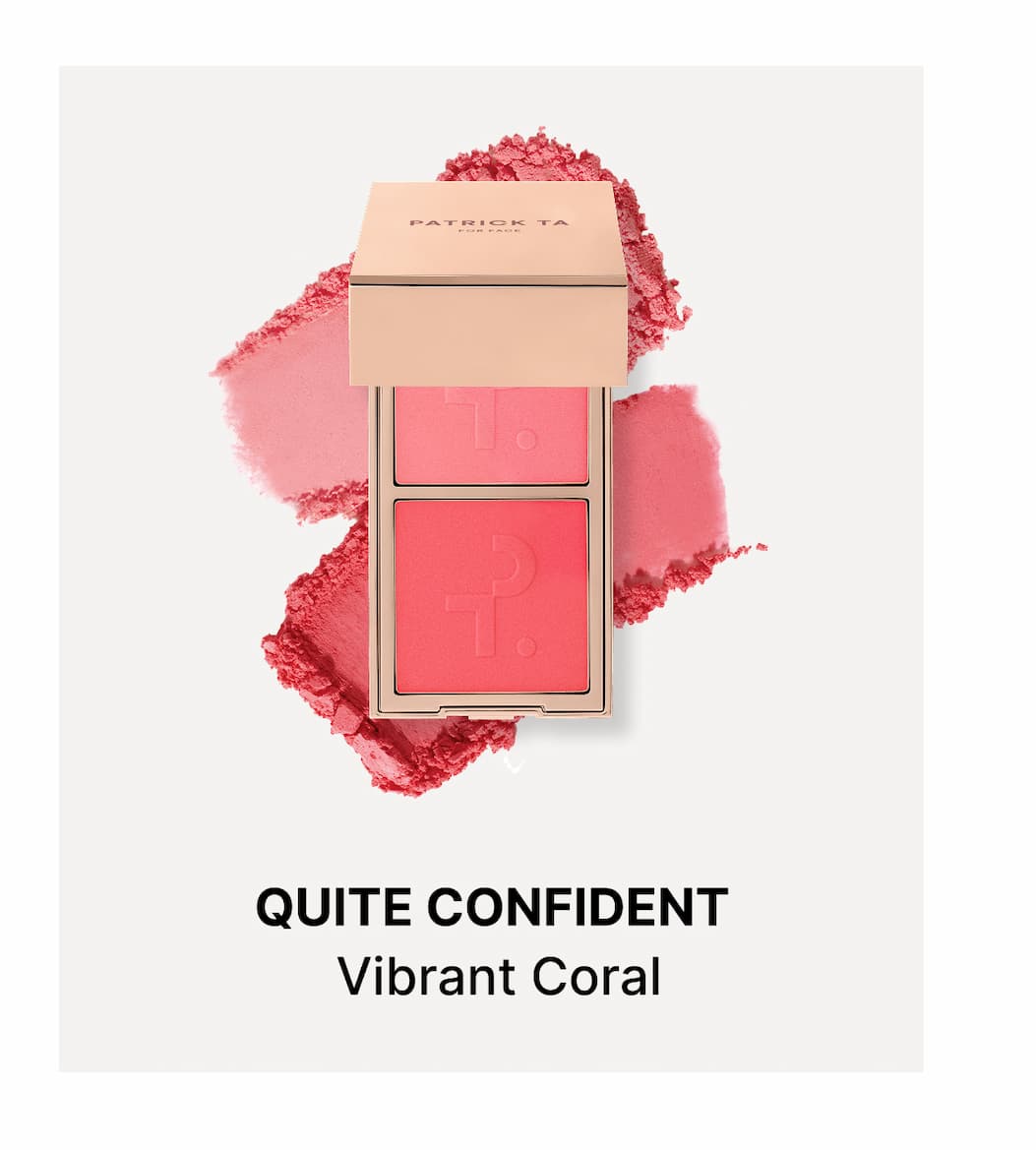 Patrick Ta Transition Blush Duo in Quite Confident vibrant coral