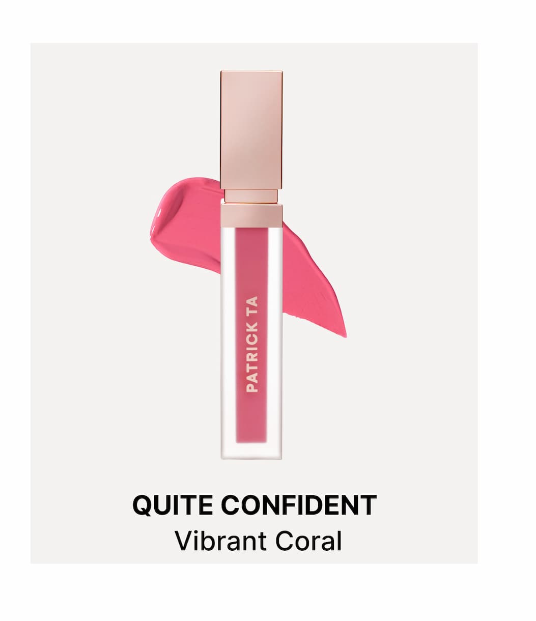 Patrick Ta liquid blush in Quite Confident vibrant coral