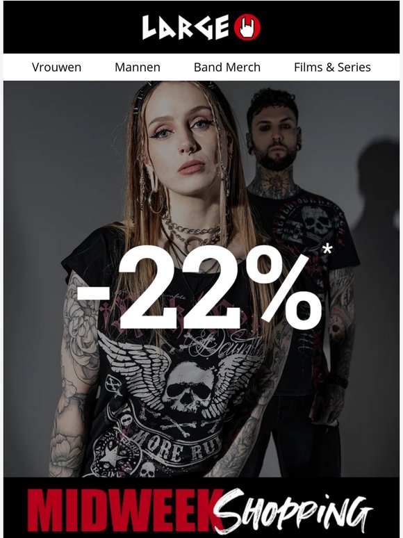 Midweek Shopping: ga helemaal los & krijg 22% KORTING!