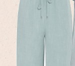 Light Blue Wide Leg Linen Trousers