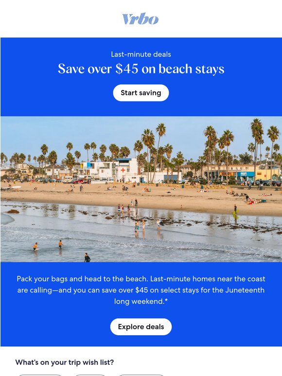 Save $45+ on beach getaways