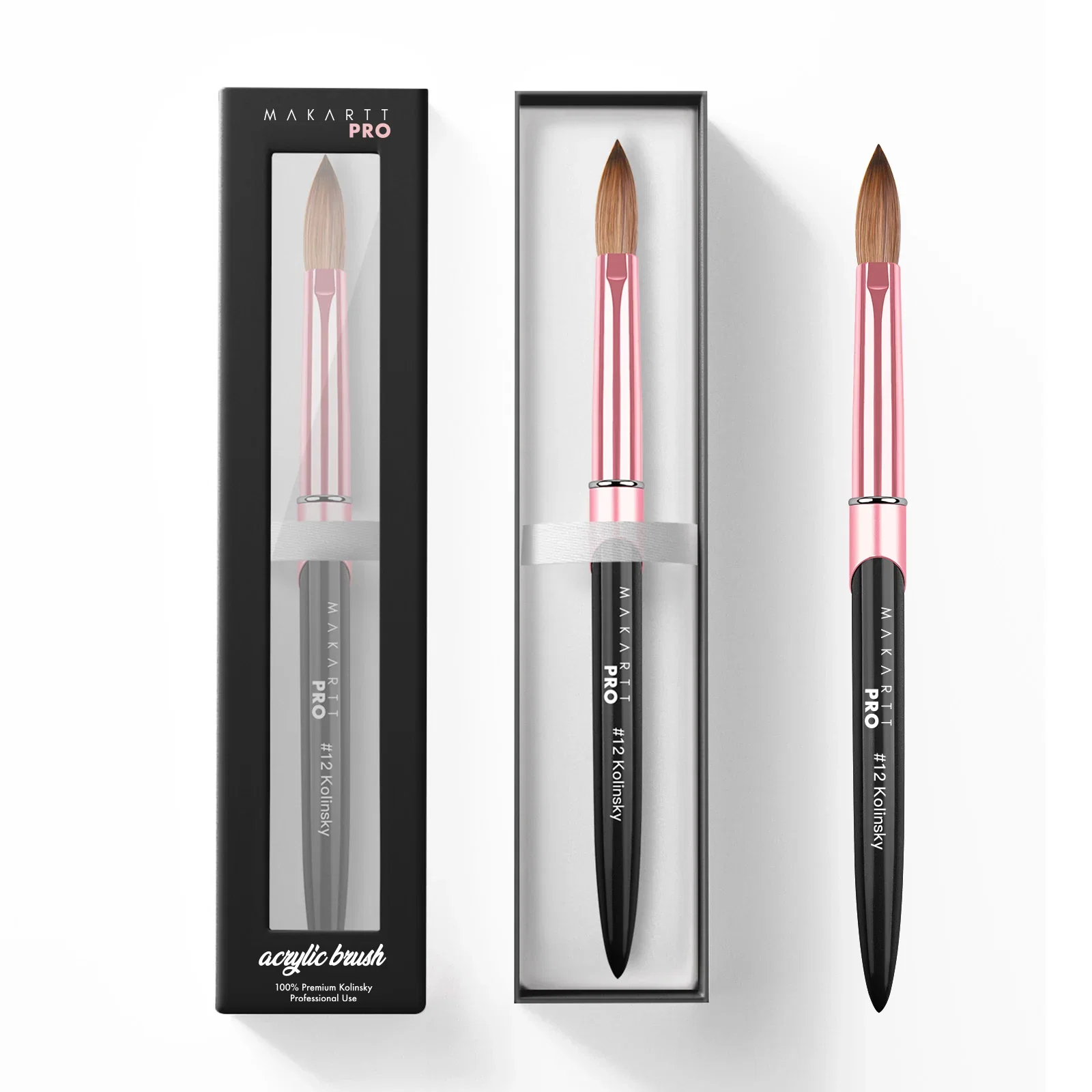 Image of Premium Monomer Resistant Handle 100% Kolinsky Brush