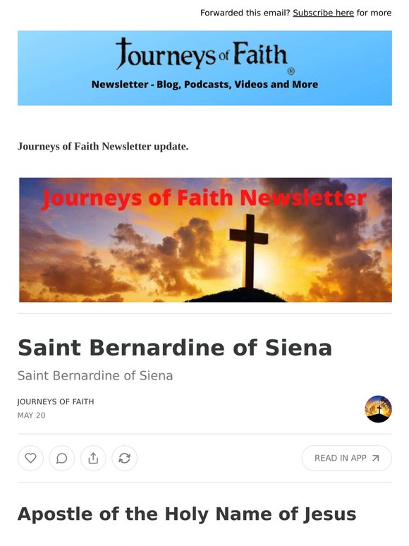 Saint Bernardine of Siena