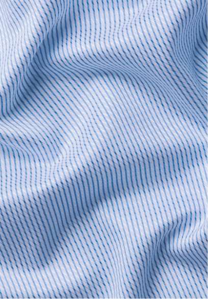 Non-Iron Stretch Greenwich Weave Stripe Shirt – Cornflower Blue