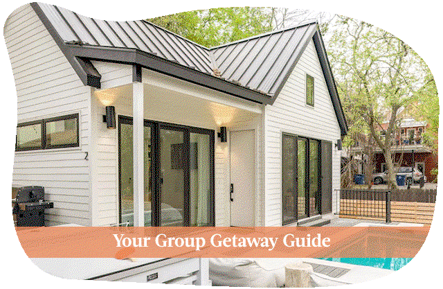 Choose between modern houses and large, shared spaces designed to bring groups together.
