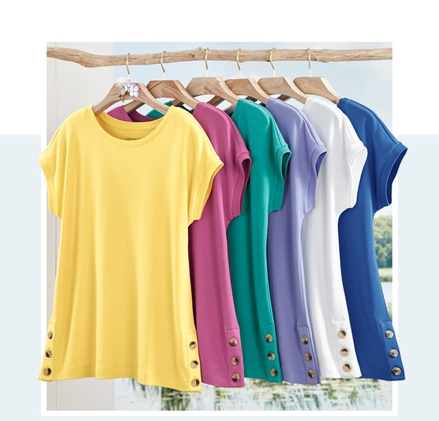 #BestCotton™ Side-Button Tunic hanging shot
