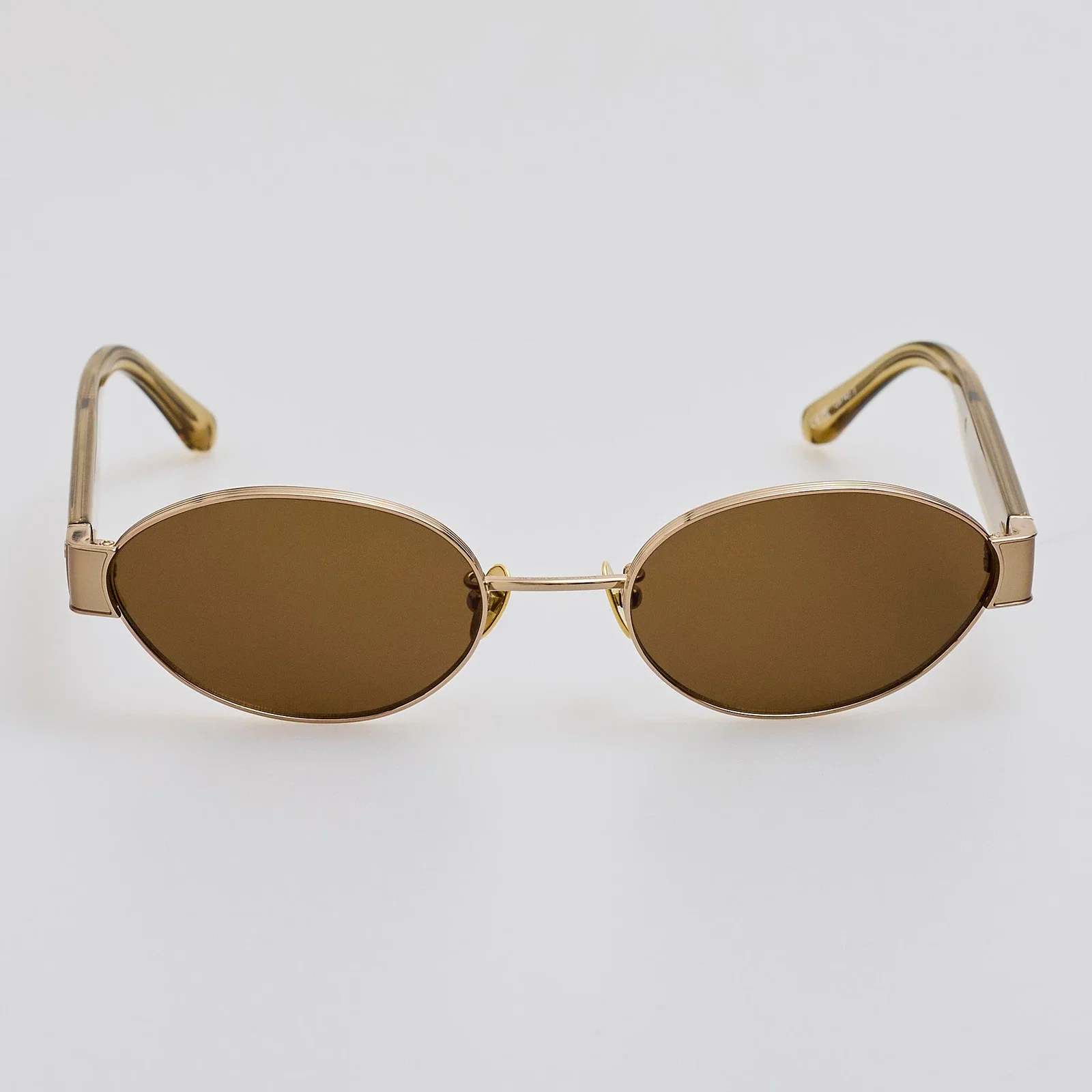 Image of Sadie Sunglasses in 22K Gold and Khaki