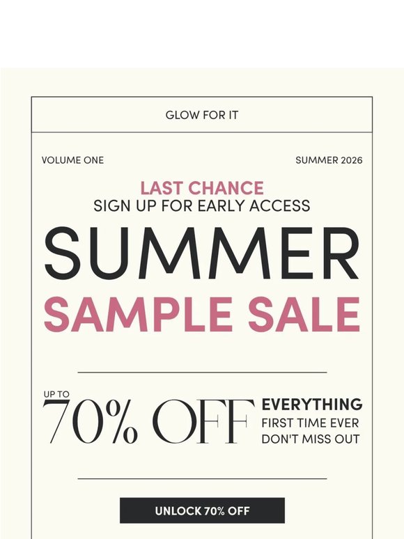 Unlock 70% OFF