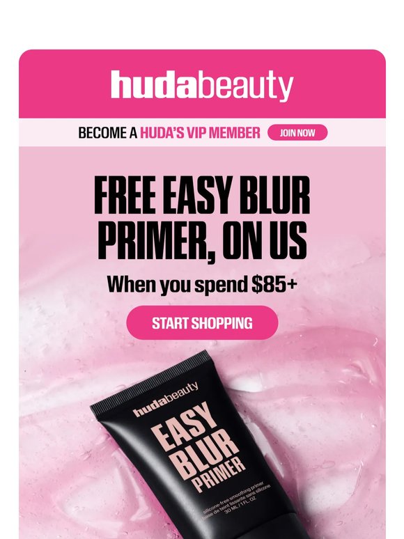 Get a free Easy Blur Primer, on us 💕