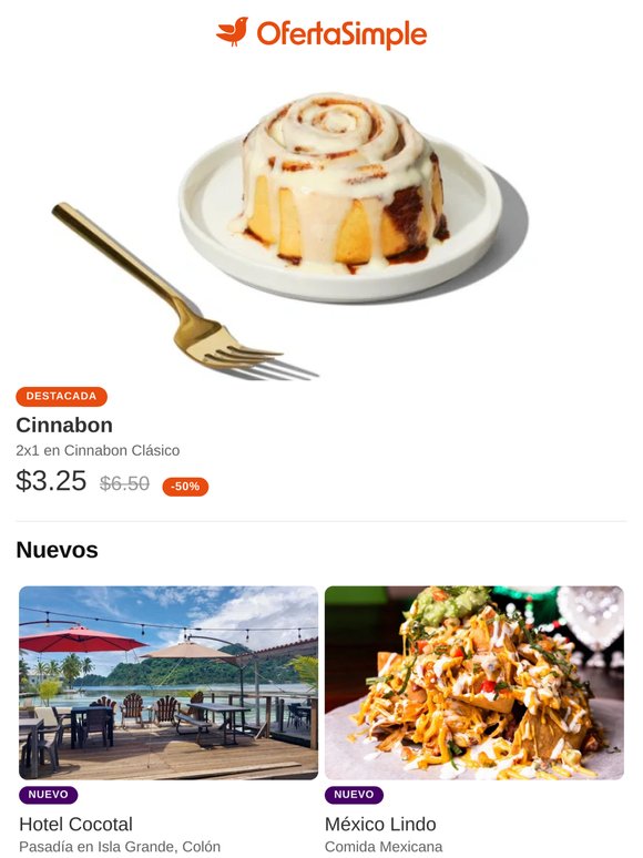 🥐 Cinnabon + 🏨 Hotel Cocotal + 🌮 México Lindo y más