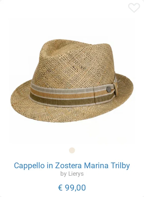 Cappello in Zostera Marina Trilby by Lierys