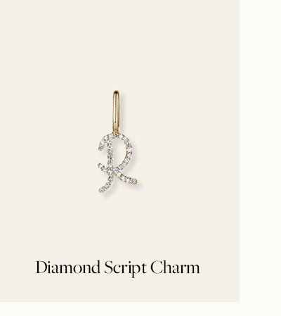 Diamond Script Charm