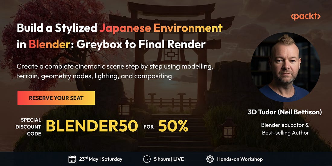 From Greybox to Cinematic: Create a Stylized Japanese Environment in Blender