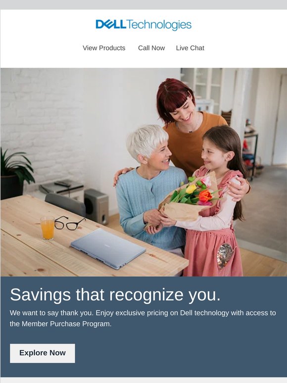 Exclusive Dell savings for heroes.