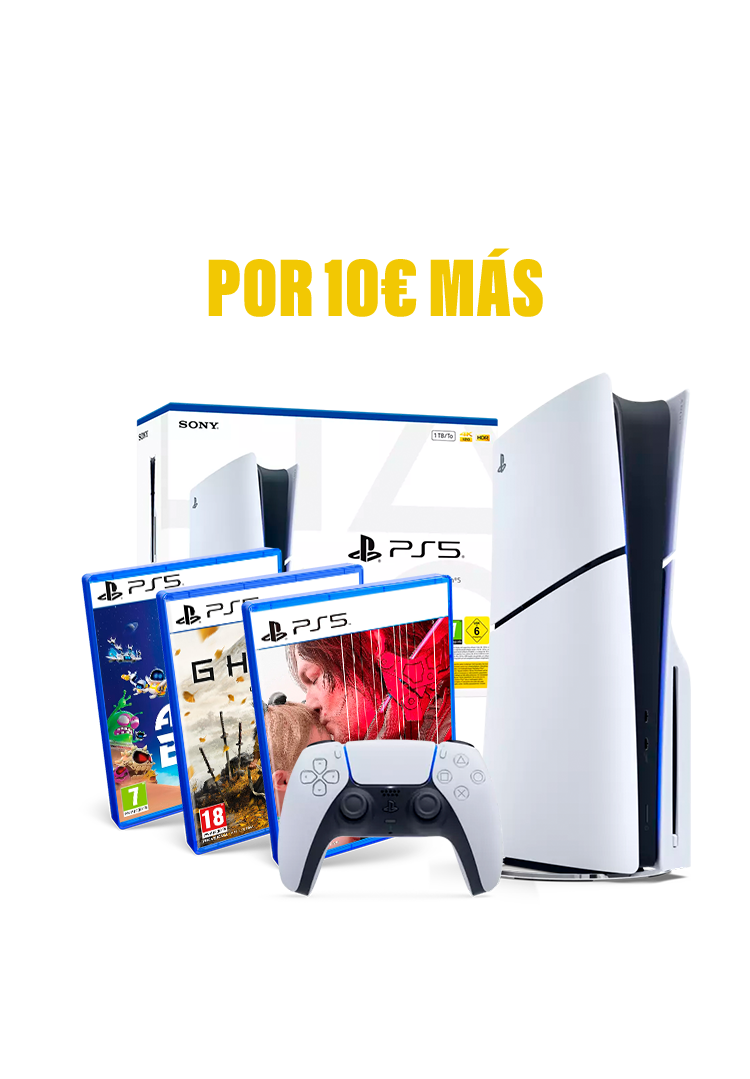 Consola PS5 + Juego Sony a elegir por 10€ más