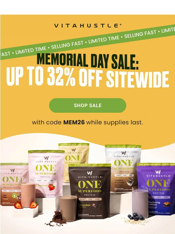 SALE: Up to 32% off sitewide