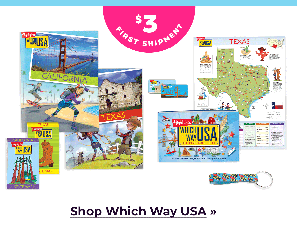 Which Way USA: $3 First Shipment.