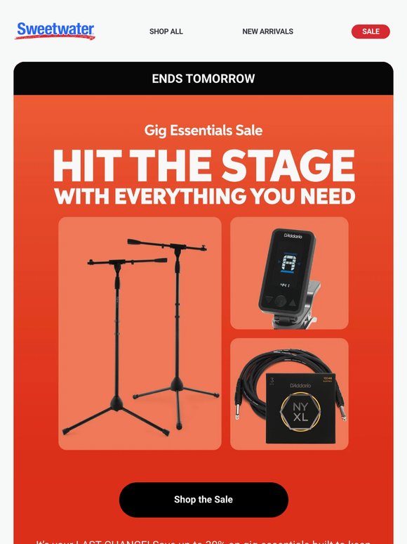 Final Hours to Save up to 30% on Gig Essentials