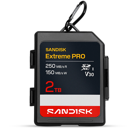 A SANDISK Extreme PRO Memory Card Case 2TB Edition