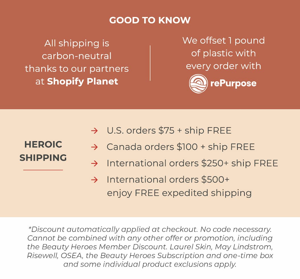 Good To Know + Heroic Shipping