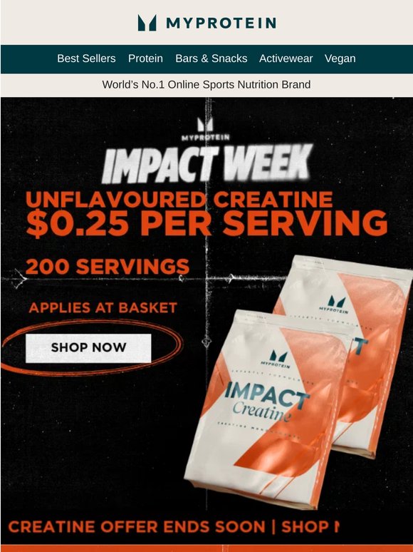 Unflavoured Creatine 🔥 $0.25 per serving