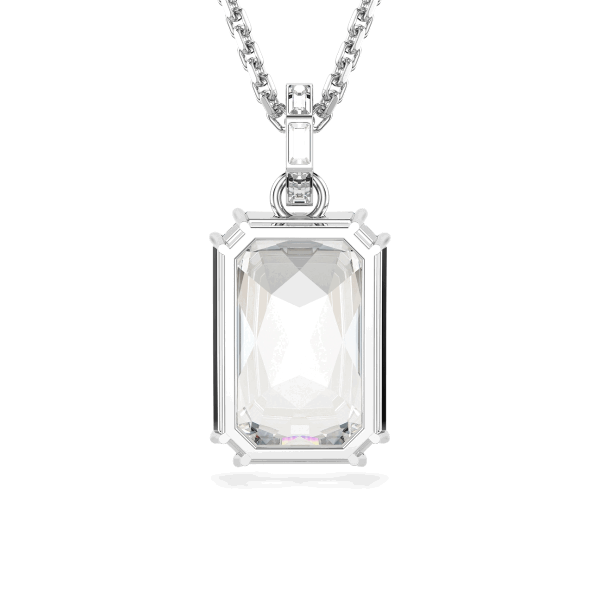 Swarovski Silver Millenia White Octagonal Pendant Necklace